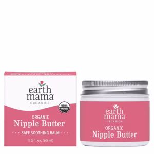 Earth Mama Organic Nipple Butter - 2 fl oz - Lanolin-Free Nipple Cream - Safe, Soothing Balm for...