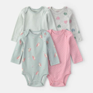 Baby Girl 4-Pack Owl Long-Sleeve Multipack Bodysuits | Carter's - 6M