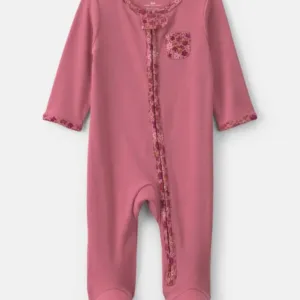 Baby Girl Floral Cotton 2-Way Zip Sleep & Play Pajamas - Pink | Carter's - 3M