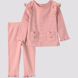 Carter's Just One You® Baby Girls' 2pc bear Top and Bottom Sets - Pink Newborn