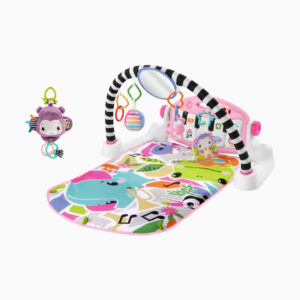 Fisher-Price Glow and Grow Kick & Play Gym Purple Monkey Bundle - Pink