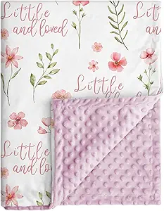 Fleece Baby Blankets for Girls, Infant Toddler Blanket