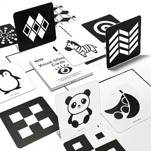 High Contrast Baby Flashcards, Newborn Toy, Visual Stimulation Cards