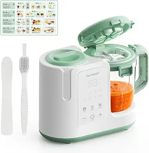 Momcozy AutoMeal Baby Food Maker - One-Step Auto Steam & Blend Food Processor, 15oz Large Cup & 6-...