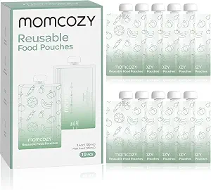 Momcozy Reusable Baby Food Pouches, Baby Food Maker Pouches for Toddlers