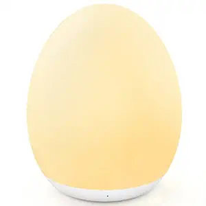 Night Light for Kids, Baby Egg Light for Nursery, 7 Colors Changing & Stepless Dimming, Soft Silicone...