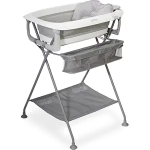 Primo SquishSplash Collapsible Baby Bath & Folding Stand With Ergonomic Infant Cushion for Newborns ...