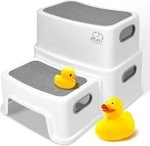 Toddler Step Stool for Bathroom Sink, 2 Step Stool for Kids Toilet